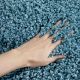 Blue Modern Shaggy Hall Mat